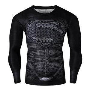 Compression Shirt Workout Training Fitness Men Cosplay Rashgard Plus Size Bodybuilding T shirt 3D Printed Superman Tops For Male