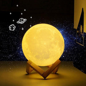 3D Print Moon lamp Moon light USB LED Rechargeable Novelty Touch Sensor Table Desk lamp Creative Night light Decor Birthday Gift